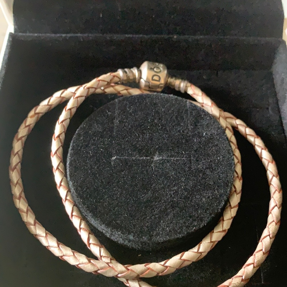 Authentic Pandora Leather Double Wrap bracelet
